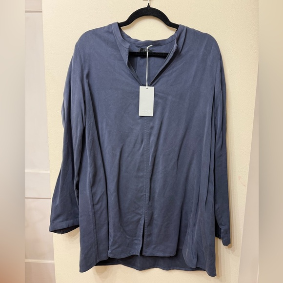 NWT - COS / 12 / Navy Tunic Blouse / Architectural / Structural / Minimalist - Picture 4 of 8